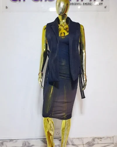 Black Pinafore Top
