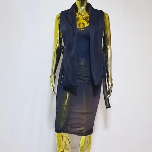 Black Pinafore Top